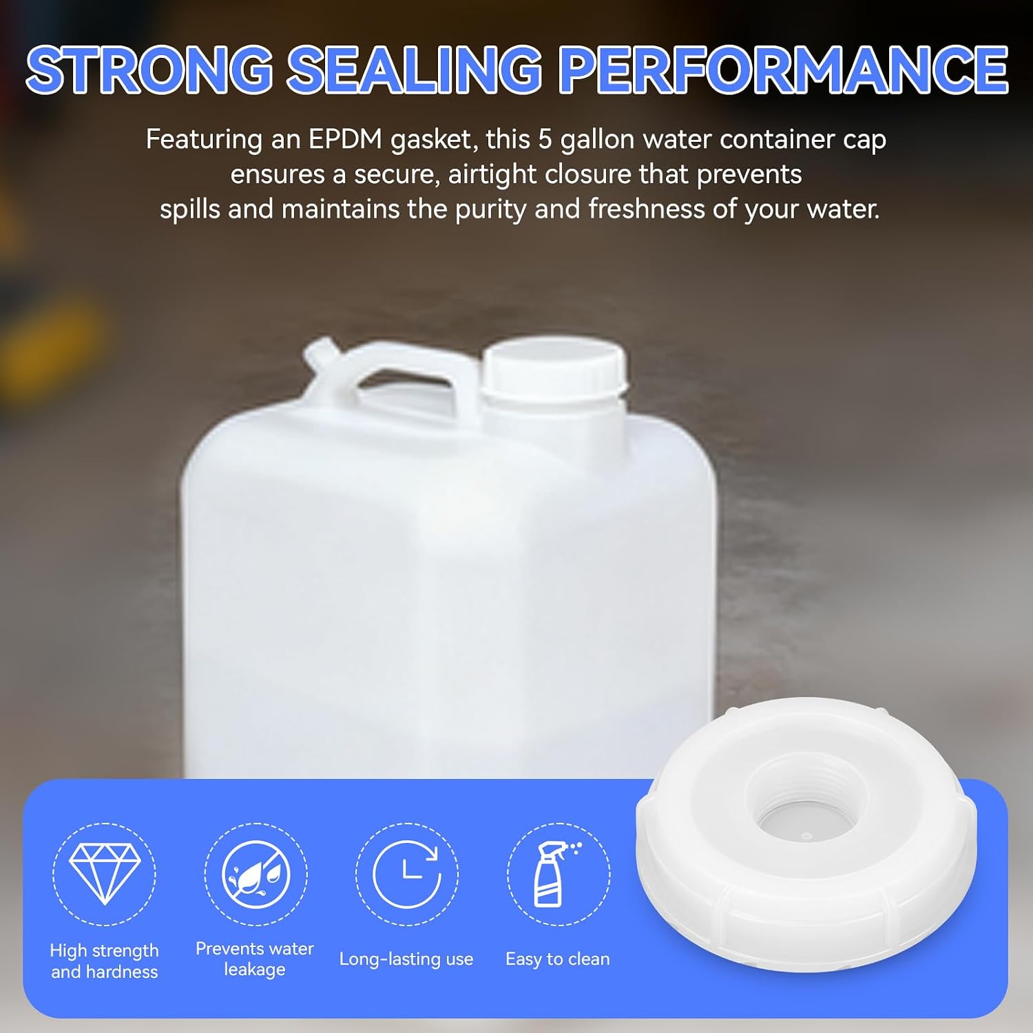 70MM Carboy Cap for Hedpak 5 Gallon Water Tanks Jug 5G Container Caps Lid | Replacement Water Jug Cap, Plastic Carboy Caps with 3/4" NPT Center for Easy Faucet Attachment and Leak-Proof Sealing, 2 Pack