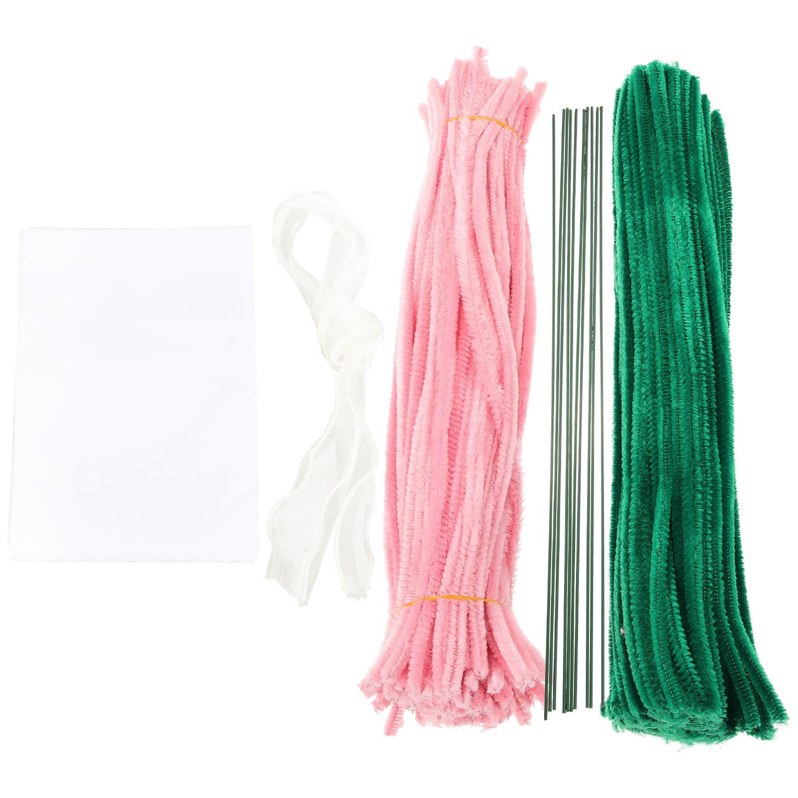 Tallos de chenilla flexibles de poliéster e hierro para manualidades DIY creativas 8