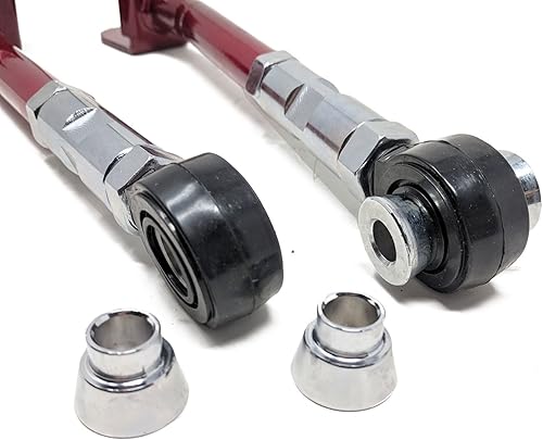 Miniatura 3 de Godspeed AK-028-B Brazos curvados traseros ajustables con rodamientos esféricos, juego de 2, compatibles con Infiniti G35 Sedan 2003-06  G35 Coupe