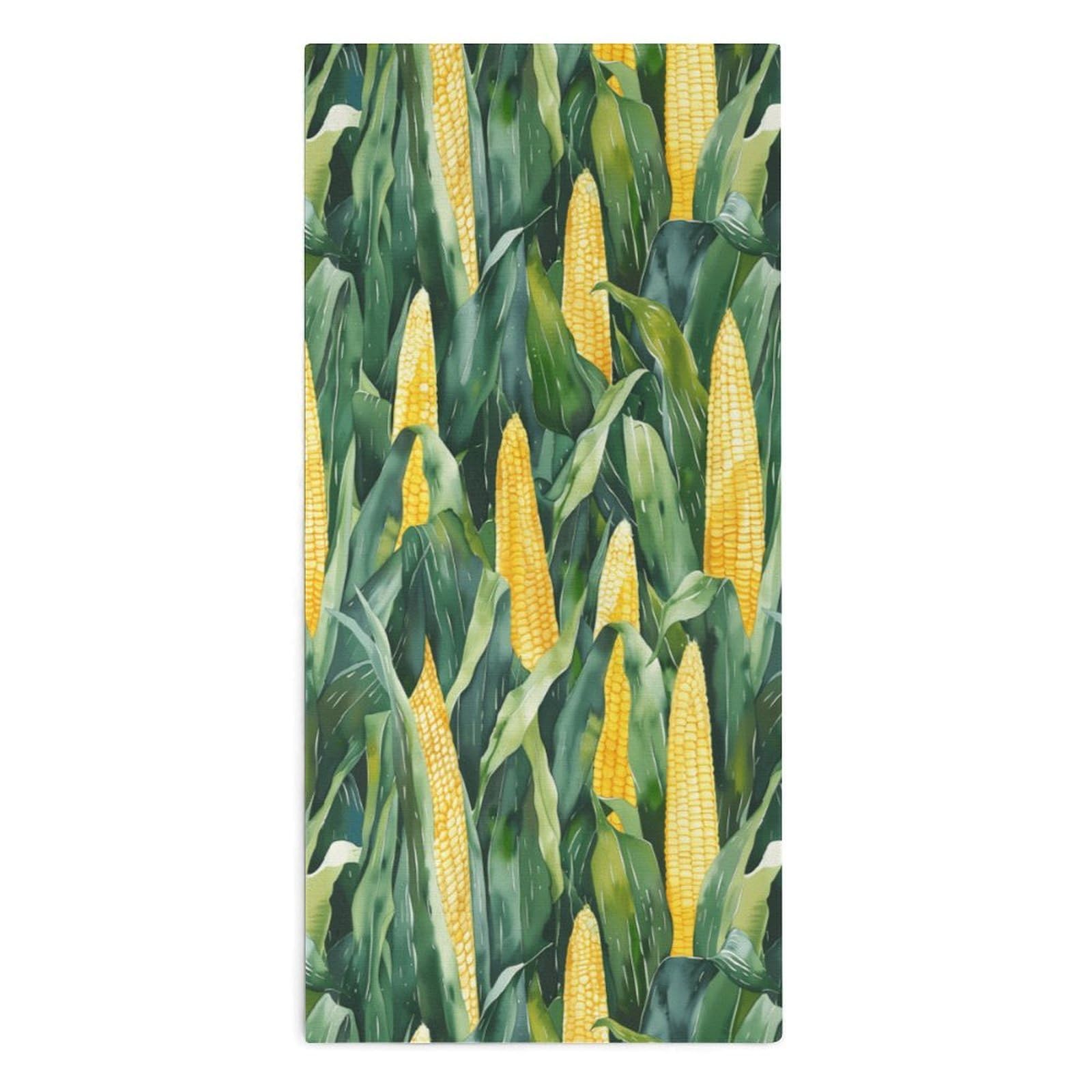 TXFBTRFSA Corn Cobs Watercolor Hand Towels for Adult Face Towel Bath Beach Swim Accessories