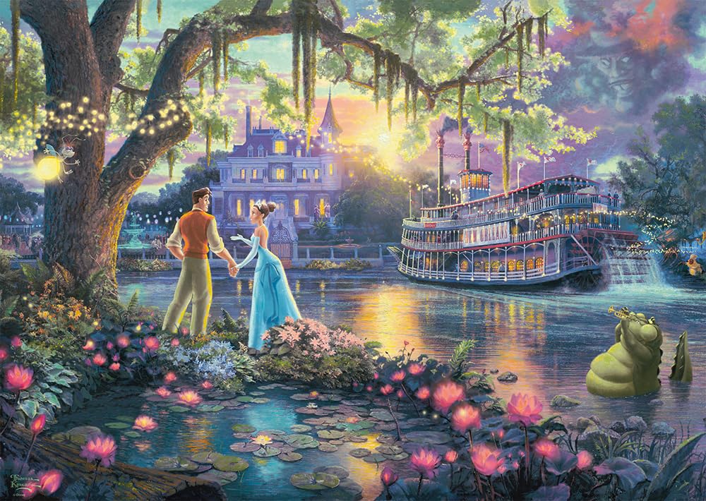 Schmidt, Thomas Kinkade: Disney The Princess and the Frog (1,000 Pieces), Jigsaw Puzzle, Ages 14+, 1+ Players