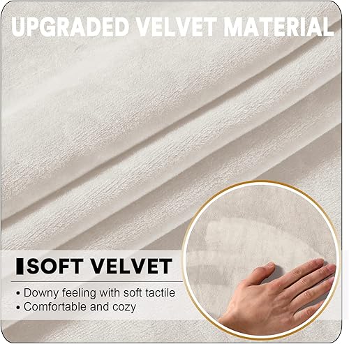 Miniatura 7 de cjc Fundas de terciopelo para sofá, fundas elásticas universales, fundas de sofá antideslizantes en forma de L, funda de sofá para sofá de 3