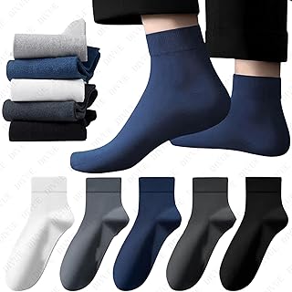 DIVUE Ankle Length Socks for Men & Women | 5 Pair Multi Color Combo Pack | Soft Cotton Rich Fabric | Everyday Comfort Fit | Breathable, Sweat Absorbent & Durable Casual Sports Socks