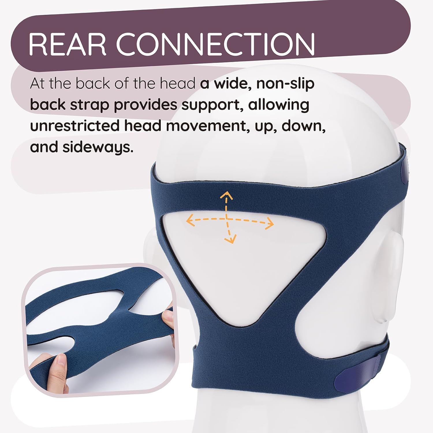 Quattro Air CPAP Headgear Strap Compatible with Resmed Mirage Quattro Frame Full Face Mask Adjustable C Pap Headband Replacement for Mirage - Medium/Standard