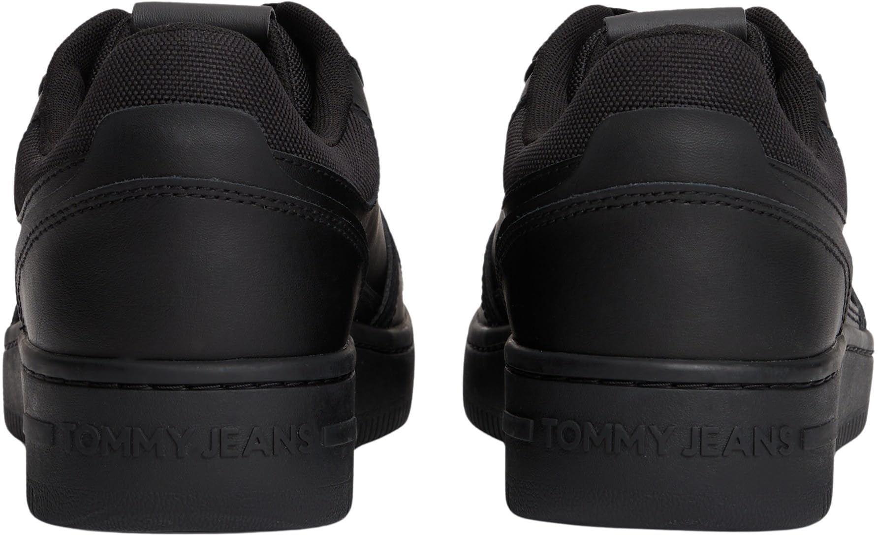 Tommy Jeans Uomo Sneakers con Suola Preformata Tjm Retro Basket Profilo Basso, Nero (Black), 46