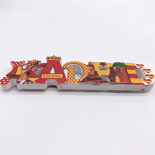 Miniatura 2 de Letras 3D Madrid refrigerador imán nevera recuerdos turísticos hecho a mano resina artesanía pegatinas magnéticas hogar cocina decoración viaje