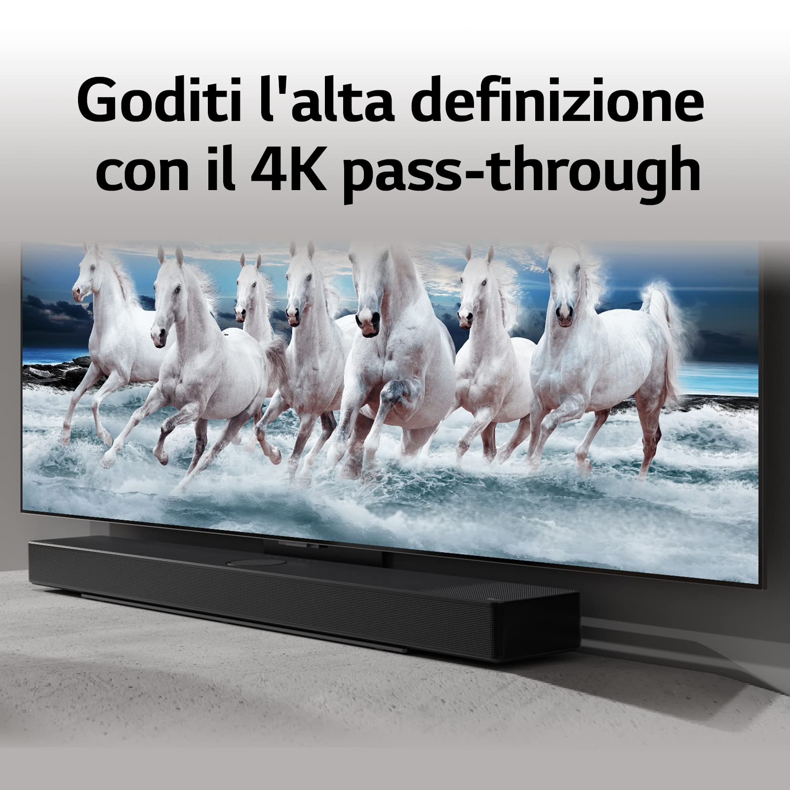 LG SC9S Soundbar TV 400W, 3.1.3 Canali con Subwoofer Wireless, 3 canali up-firing, Staffe per TV OLED C2 e C3 incluse, Soundbar Dolby Atmos, DTS:X, IMAX Enhanced, VRR, ALLM, Wi-Fi, HDMI In/Out