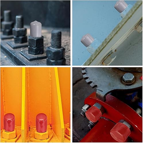 Miniatura 8 de uxcell 25 tapas de goma de 0.787 in de vinilo de identificación redonda tapa tapa de rosca de tornillo protectores negro