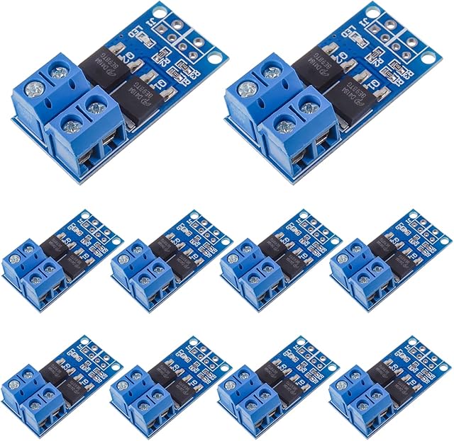 EPLZON MOS Switch Drive Module DC 5V-36V 15A(Max 30A) 400W FET Trigger Switch Board Driving Module 0-20KHz PWM Adjustment Electronic Switch Control Board DC Motor Speed Controller(Pack of 10 Pcs)