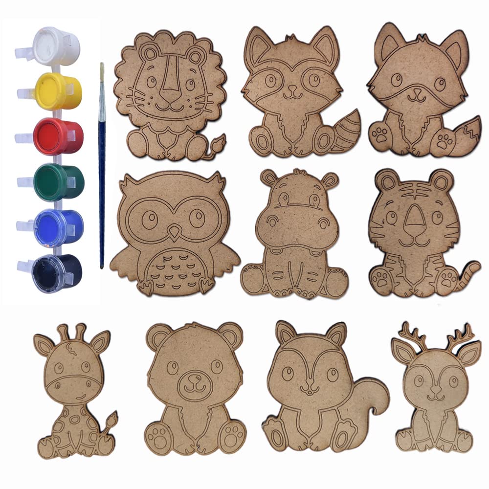 DIY Wooden Cartoon Painting Craft Kit for Kids | Ideal for Home Schooling Activity (B0BMQSWQDB) Amazon Price History, Amazon Price Tracker