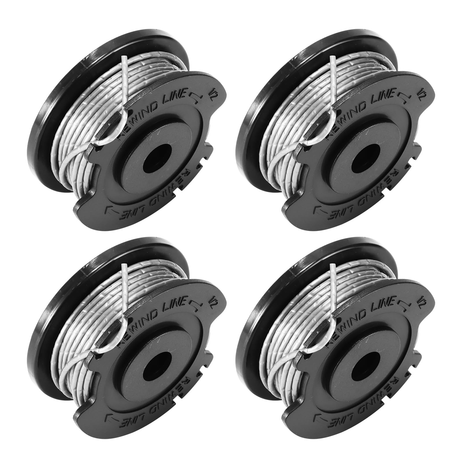 Palmcee4 Pack Strimmer Spool,1.65 mm Grass Trimmer Thread Spool, Strimmer Wire Replacement Spool for BOSCH Easy GrassCut18-230 Replacement Spool Line for EasyGrassCut 26 TYP 3 600 HC1 JB 230V/ROK
