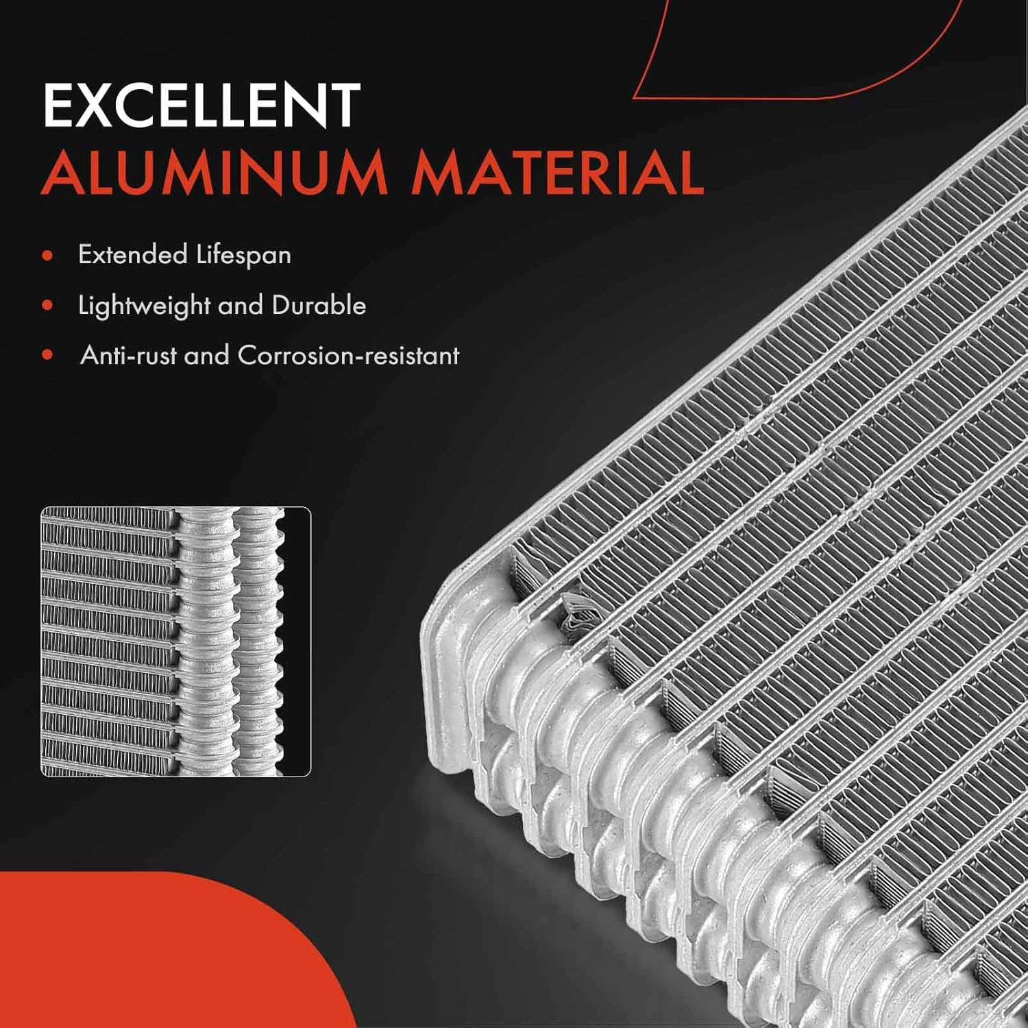 A-Premium A/C Evaporator Core Compatible with Jeep Grand Cherokee 2002 2003 2004, with Pressing Plate