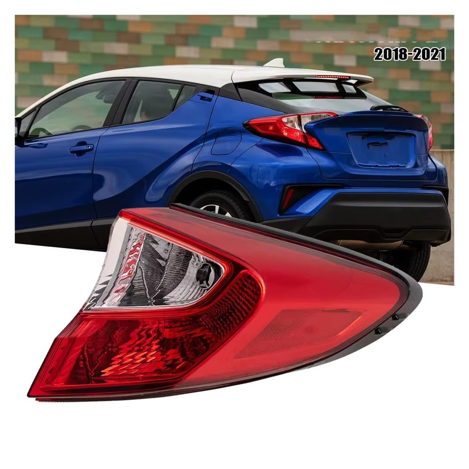 Feu Arrière Voiture pour Toyota pour CHR Feu Stop | Feu arrière latéral, feu stop, 2018, 2019, 2020, 2021(Left-2PC)