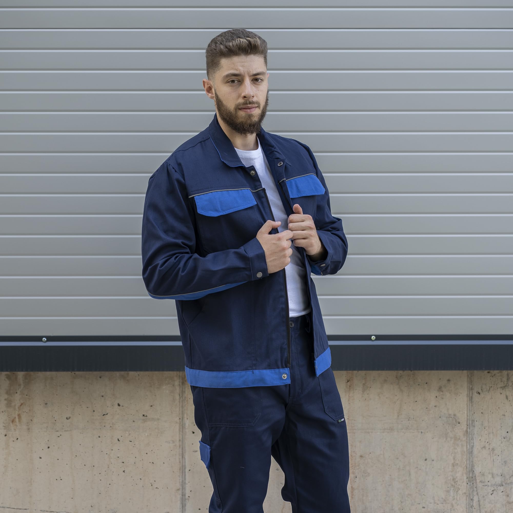 BWOLF ARES 100% Algodón Chaqueta de trabajo hombre - Chaquetas de Trabajo de Algodón para Hombre