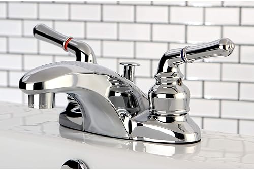 Miniatura 8 de Kingston Brass KB628 Magellan Grifo de lavabo con manija de palanca, 4-1/4 pulgadas, níquel cepillado cepillado níquel,brushed nickel/polished
