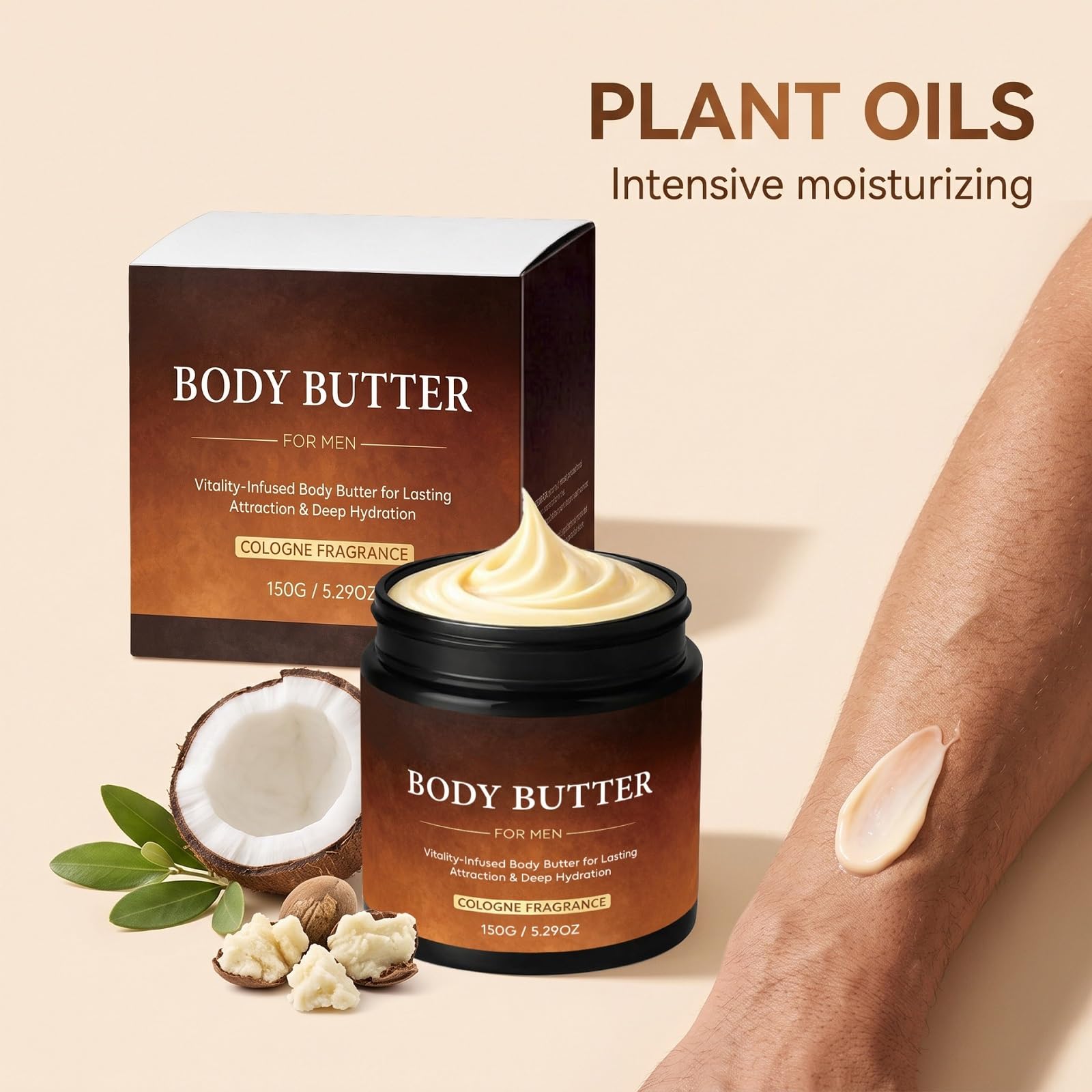 Pheromon-Köln-Körperbutter Für Männer, Duftende Feuchtigkeitscreme (3pcs)