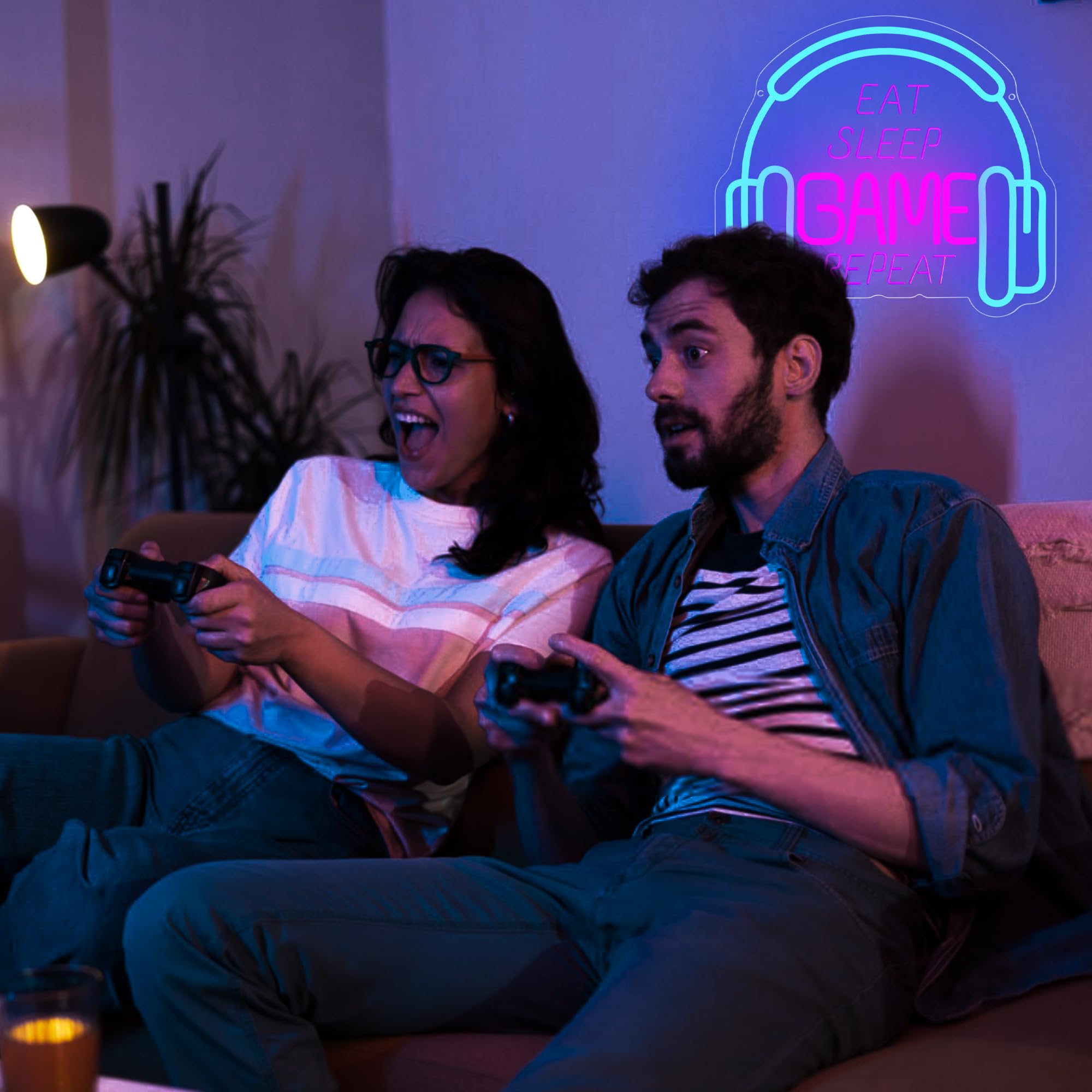 Insegne al neon per decorazione da parete, luci da gioco, decorazione per sala giochi, luce al neon a LED, dimmerabile, decorazione da parete per camera da letto dei ragazzi, regalo per videogiochi