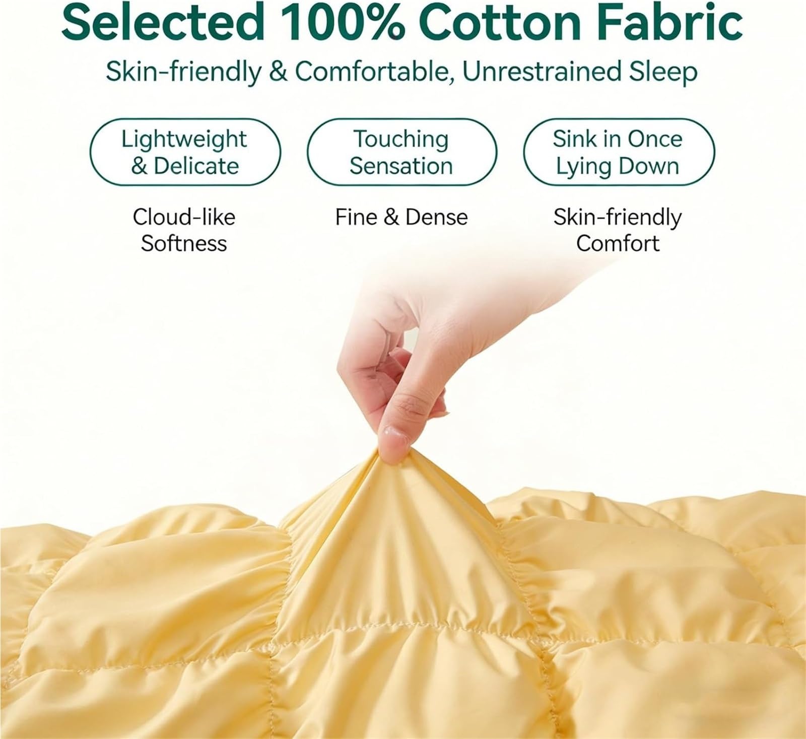 Ananas-Wolken-ähnliches Daunenkissen, Queen-Size-Wolkenkissen, Flauschiges Stützbettkissen, for Seitenschläfer, Hotelkissen, Rücken, Seite, Bauch | Yellow,2Pcs