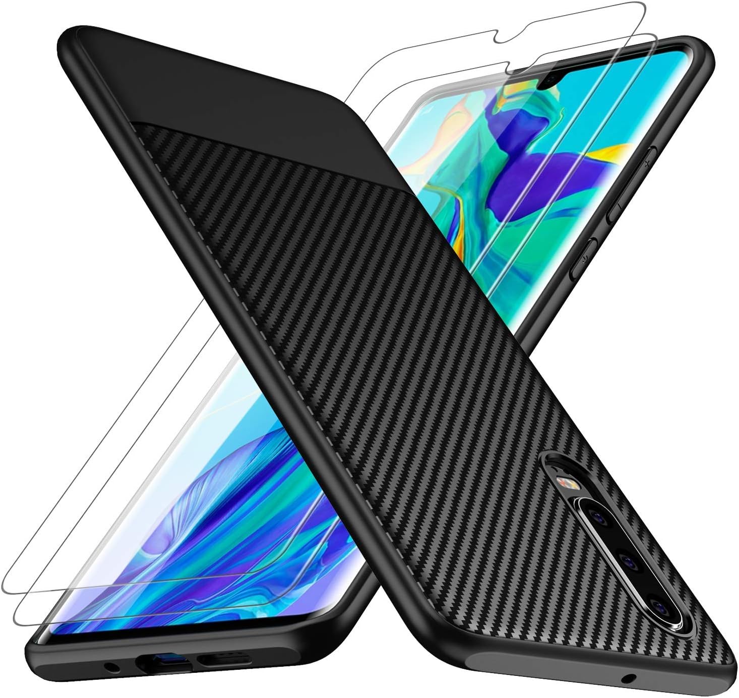 Ivoler Coque Pour Samsung Galaxy S10e / S10 E Avec 3 Pièces Protection Écran En Verre Trempé