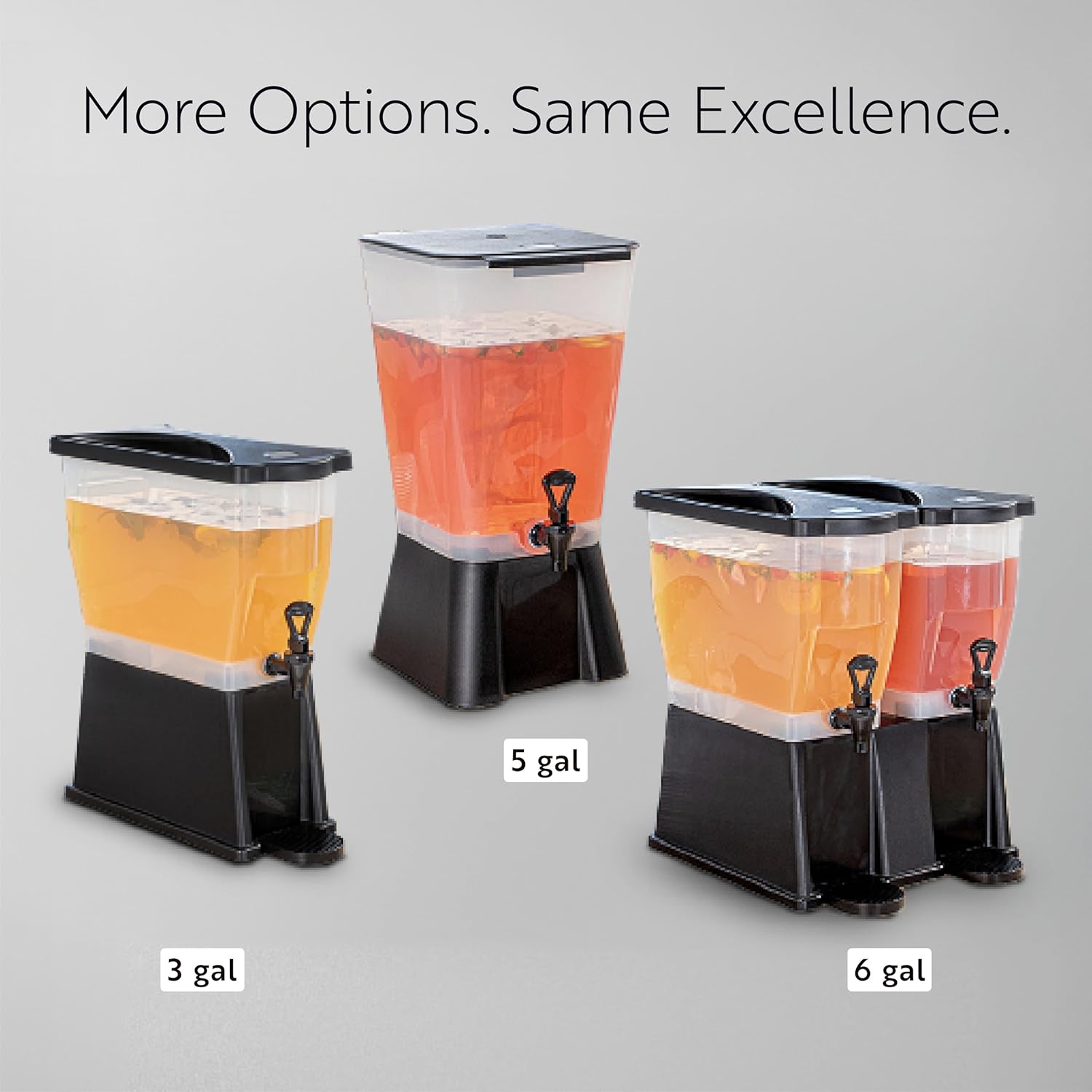 Restaurantware Bev Tek 5 Gallon Drink Dispenser 1 Dishwashable Beverage Dispenser--Detachable Tank Includes Decals Black Plastic Carnival Juice Dispenser With Stand Push-Button Spigot