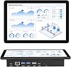 Mini Computer PC 11.6 Inch Touchscreen Industrial Mini Desktop Computer, N5095, Win 11, 8GB RAM, 128GB Rom, Dual 4K Display Output HDMI2.0 & Type-C3.1, Dual RS232, WiFi5, Wake on Lan RJ-45