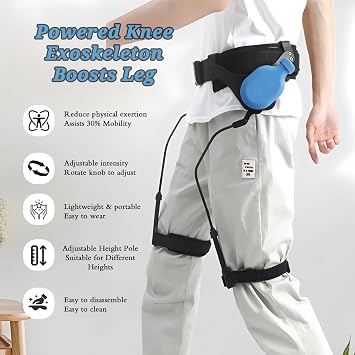 Exoskeleton Walking Aids for Seniors, Leg Lift Support for Limited Mobility, Assists 30% Mobility, Joint Pressure Relief for Elderly and Those with Mobility Challenges