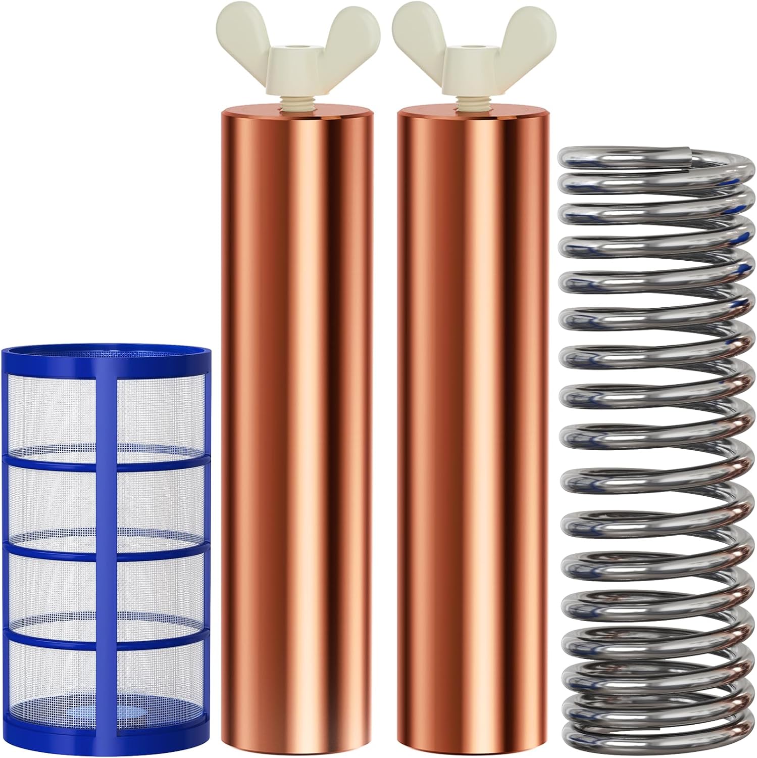 Pool Ionizer Copper Replacement Kit (Enhanced Thickened Copper Rod) - 2PCS Replacement Copper Anodes 4.13 x 0.98 Inch Universal Fit for Solar Ionizer, Complete Set with All Accessories