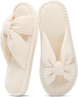 shevalues Memory Foam Slippers for Women Open Toe Indoor House Shoes