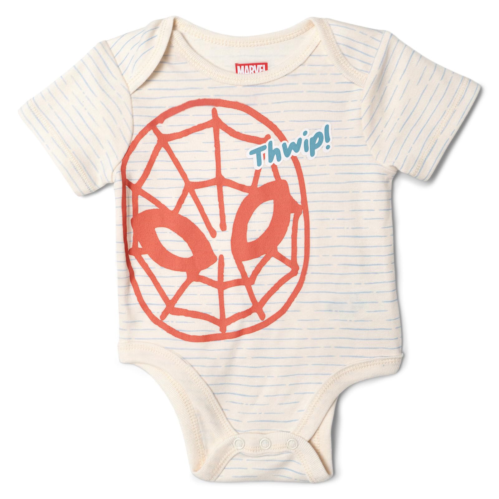 Marvel Avengers Baby-Bodys, Neugeborene bis Säuglingsgrößen (Neugeborene - 24 Monate), Creme/Blau/Grau, 24 Monate, 5er-Pack
