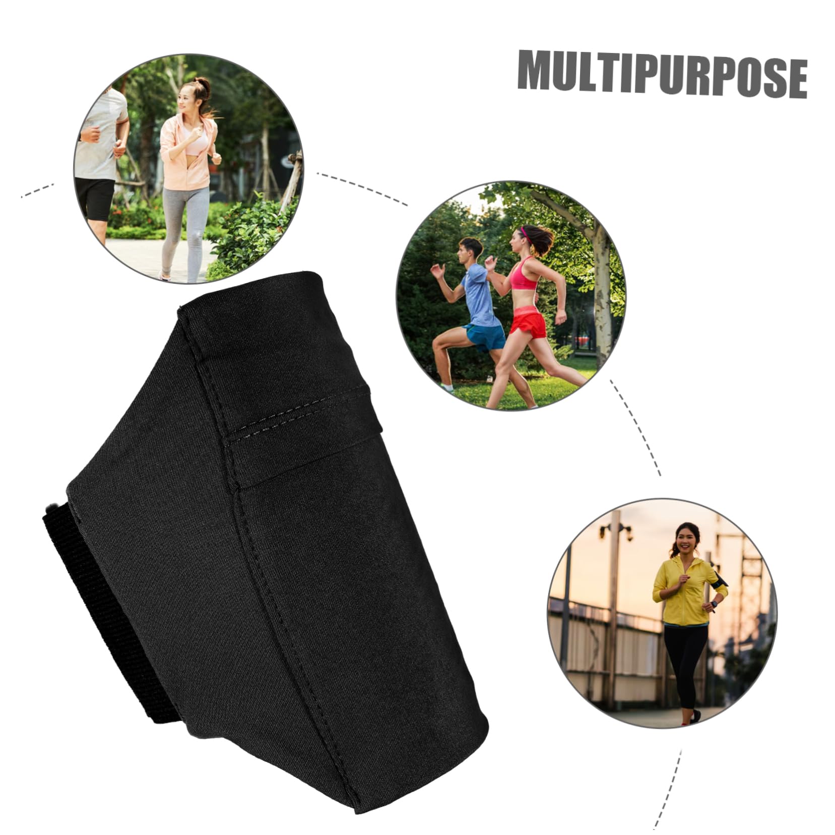 UPKOCH 3 Series Bolsa De para Teléfono Celular Móvil Cinturón De Correr para Teléfono Gimnasia Bolsa Telefónica Bolsas De Bolsa para Correr Banda Elástica Negro 2 Piezas X 3