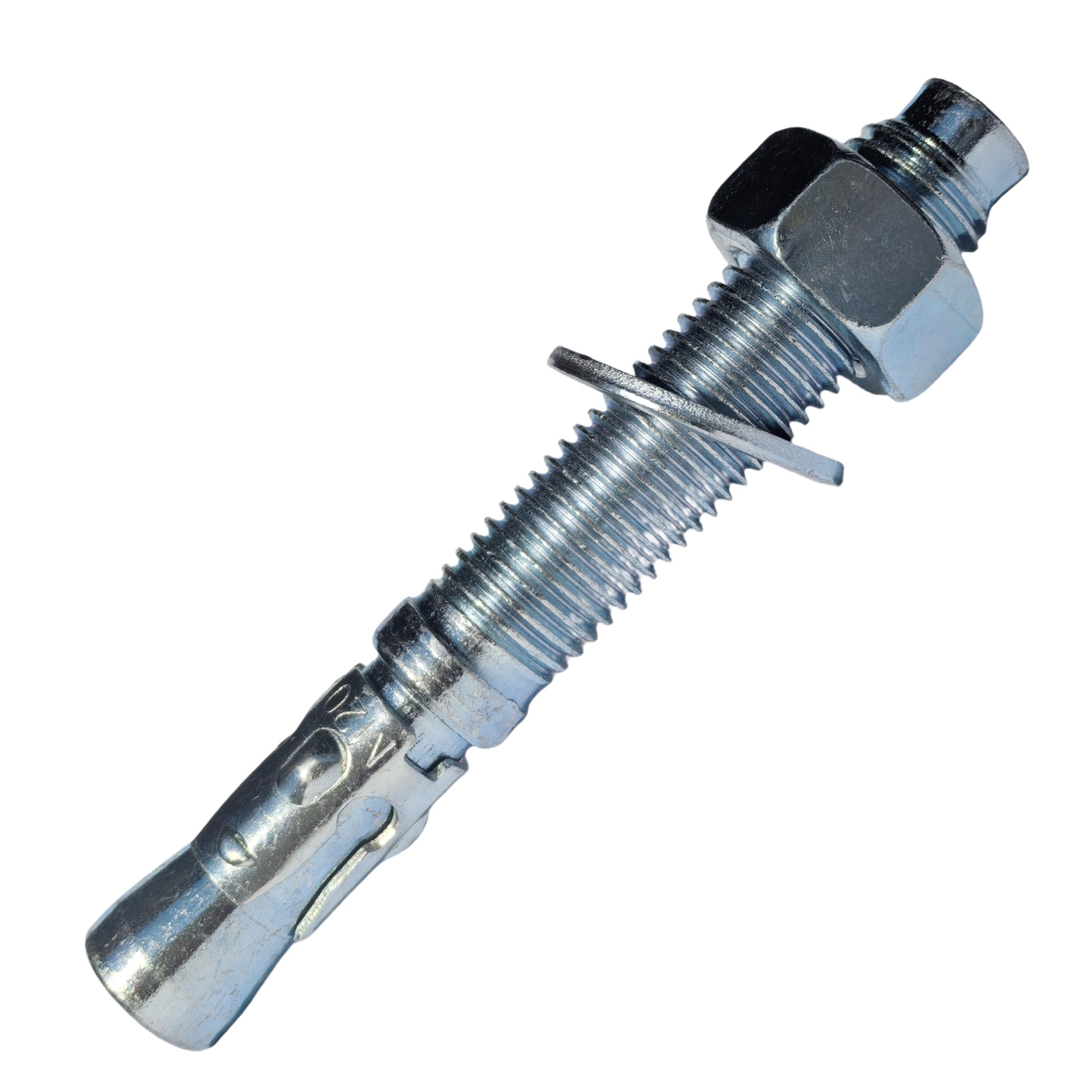 SANTIE Tasselli a cuneo zincati a testa esagonale per calcestruzzo, 1/4" x 2-1/4", confezione da 100