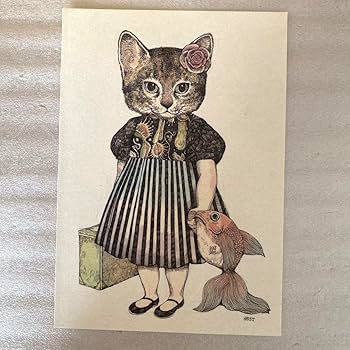 Amazon | ポストカード アートフレーム 額入れ インテリア 猫