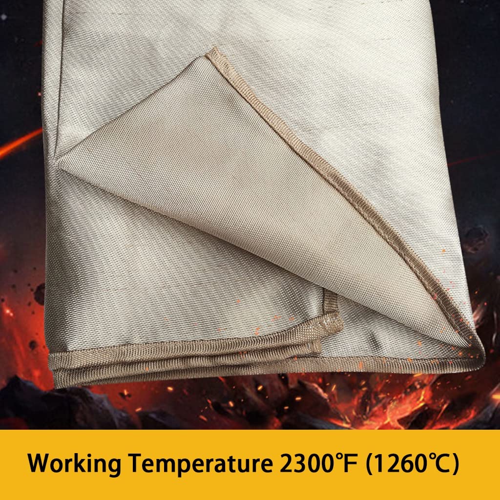 Couverture Anti-feu Couvertures De Soudure en Fibre De Céramique, Couverture Ignifuge Plus Épaisse, Couverture De Survie Résistante Aux Hautes Températures, 4 Tailles