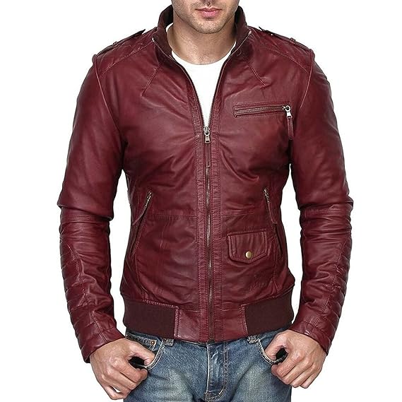 Coffee color leather jacket Outlet