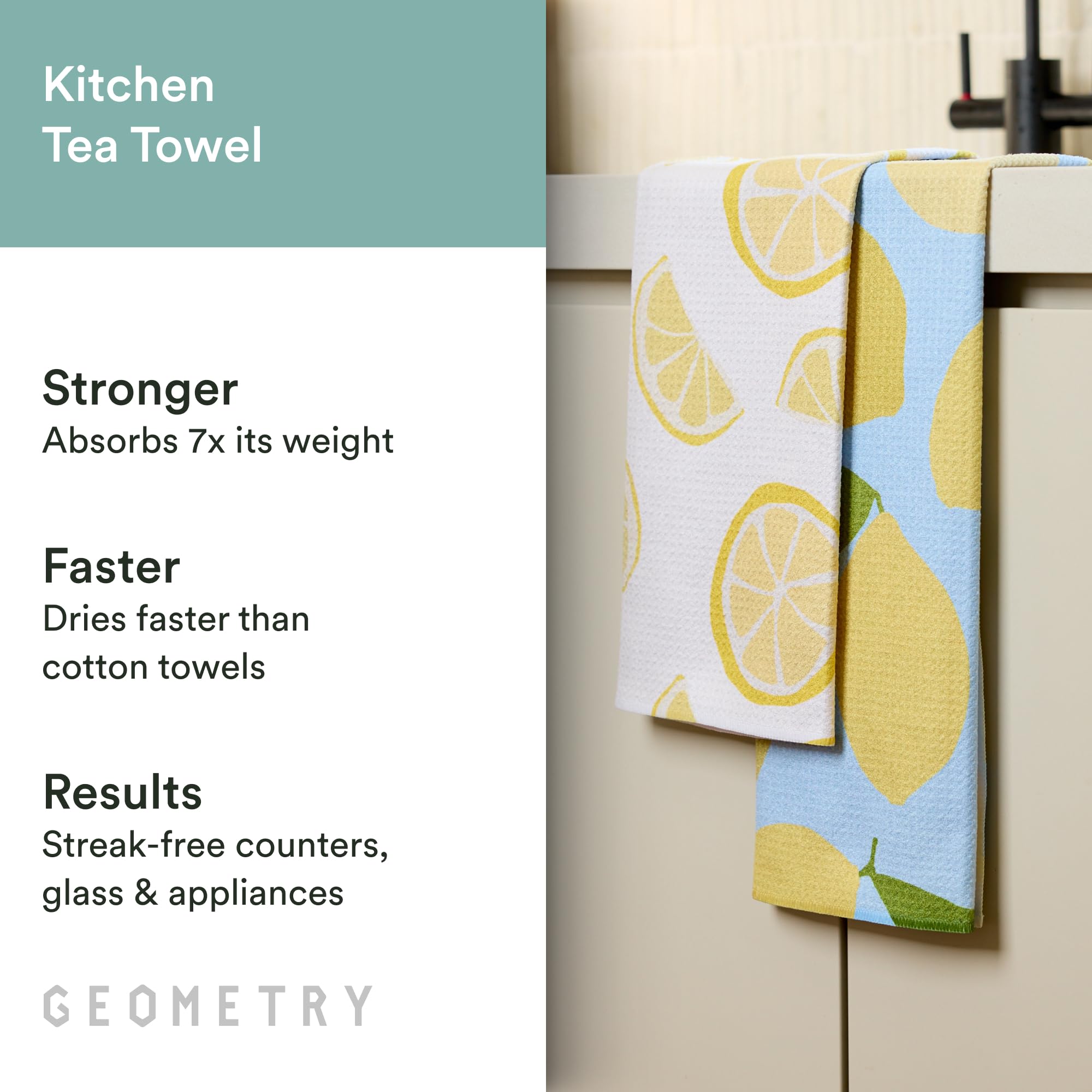 Geometry Spring Küchentücher – schnell trocknendes Mikrofasertuch Frühjahr und Sommer Geschirrtücher zum Trocknen in der Küche – Premium schnell trocknendes Handtuch – Birnenparade 45,7 x 76,2 cm – 2