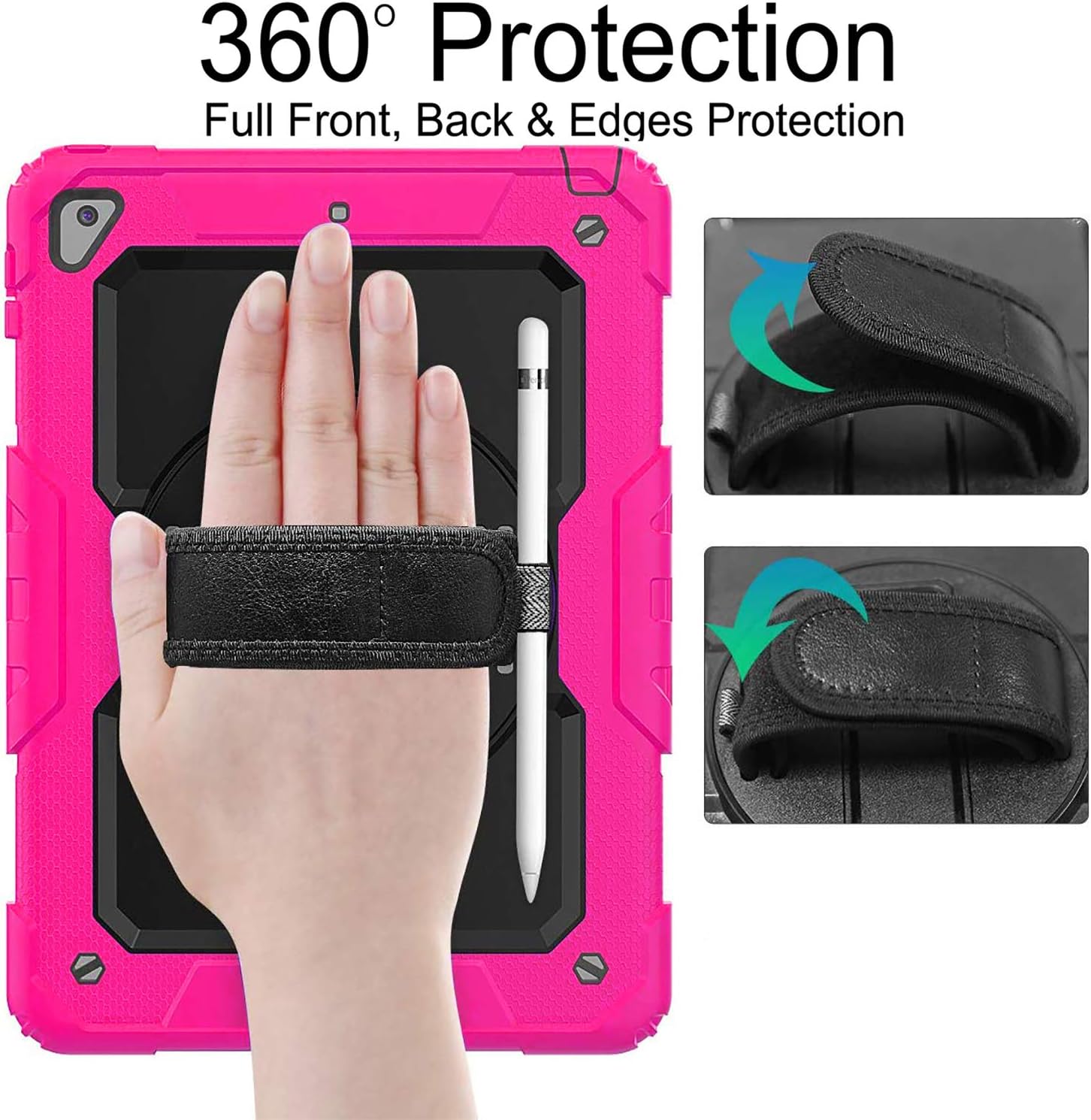 DuraSafe Cases for iPad 7.9 Inch Mini 4 2015 Mini 5 2019 [ Mini 4th / 5th Gen ] A1538 A1550 A2133 A2124 A2126 A2125 Built-in Kick Stand Heavy Duty Rugged Case - Pink