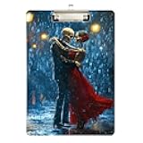 Custom Tango Skeleton Rain Dance Clip Board – Acrylic Personalized Clipboard for Teachers, Students, Home Office School Supplies – 12.5 x 9 inch