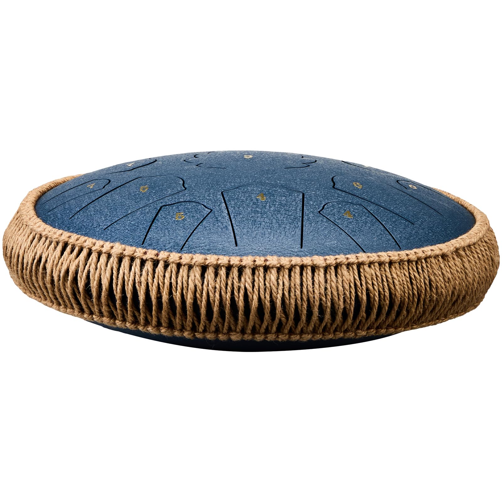 VEVOR Tambor de Lengüeta de Acero 356 mm 15 Notas Tambor de Mano D Mayor Tambor con 2 Mazos y Bolsa de Transporte Instrumento de Percusión de Tambor de Mano para Educación Musical y Yoga, Azul