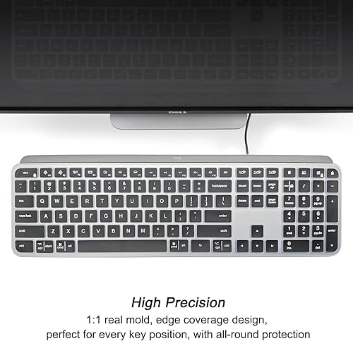 Miniatura 7 de Protector de teclado de silicona ultra fino de alta calidad, compatible con Logitech Craft, teclado inalámbrico ergonómico Logitech MX, diseño