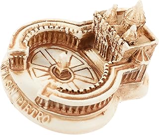 Milisten Modelo de la Basílica de San Pedro Ventana Decoraciones para el hogar Decoración del hogar Decorativo Edificio Modelo arquitectónico de Resina Mini decoración minidecoración Blanco