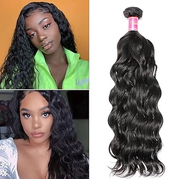 Nadula Brazilian Natural Wave Remy Virgin Human Hair 1 Bundle Deal Unprocessed Virgin Cheap Wavy Hair Extension Natural Color (22inch) : 22inch