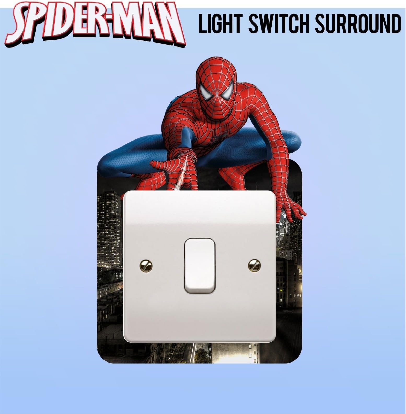 Spiderman Avengers Light Switch Surround Sticker Skin Theme Graphic Decal Bedroom Kids