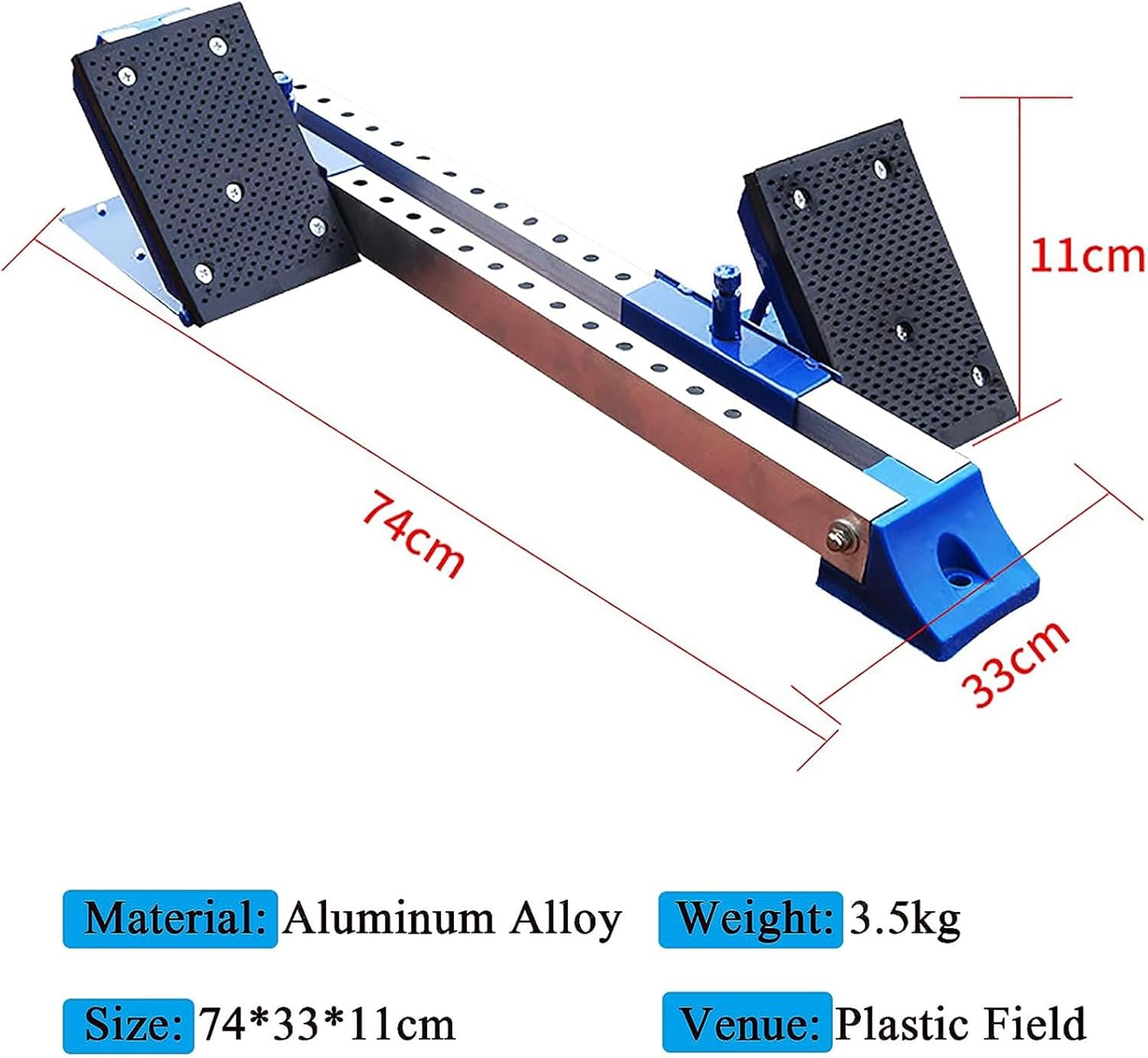 Track and Field Starting Blocks, Multi-Function Aluminum Alloy Competition Starting Blocks, 6 Angles Adjustment/Wear-Resistant Non-Slip Rubber Pedal, for Schools, Training Grounds