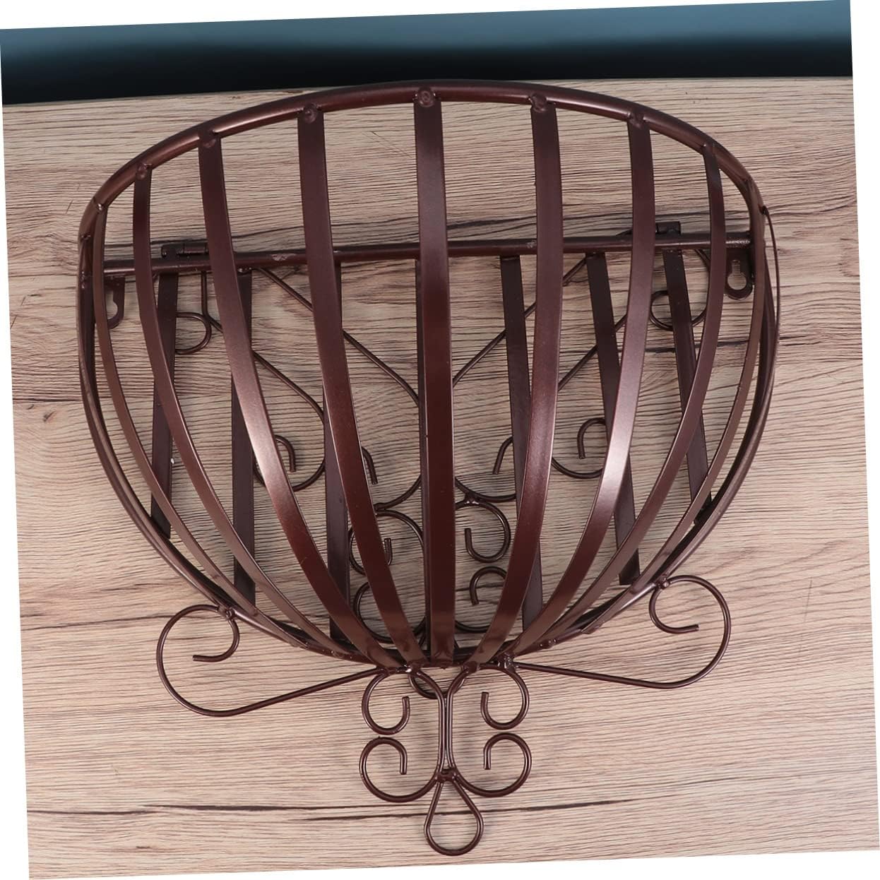Milisten European Style Iron Wall Hanging Flower Pot Stand Plant Wall Decor Indoor Planter Rack