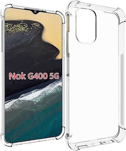 Funda para Nokia G400 Clear TPU Cuatro Esquinas Cubierta Protectora Transparente Suave Funda