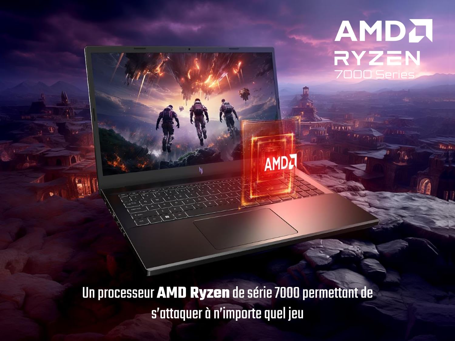 Acer Nitro V 15 I PC Portable Gaming 15.6'' FHD LCD 165Hz I NVIDIA GeForce RTX 4050 I AMD Ryzen 5 7535HS I 16 Go RAM I 512 Go SSD I Windows 11 Home I Noir I Clavier FR AZERTY I ANV15-41-R4FN