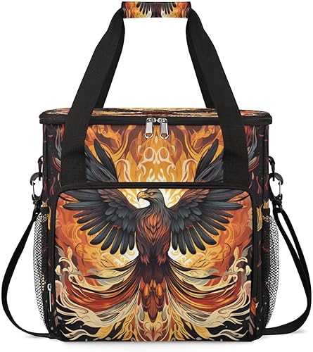 Fire Abstraction Cool Eagle - Bolsa de café de viaje, bolsa de almacenamiento compatible con Keurig K-Mini o K-Mini Plus, portátil, de una sola