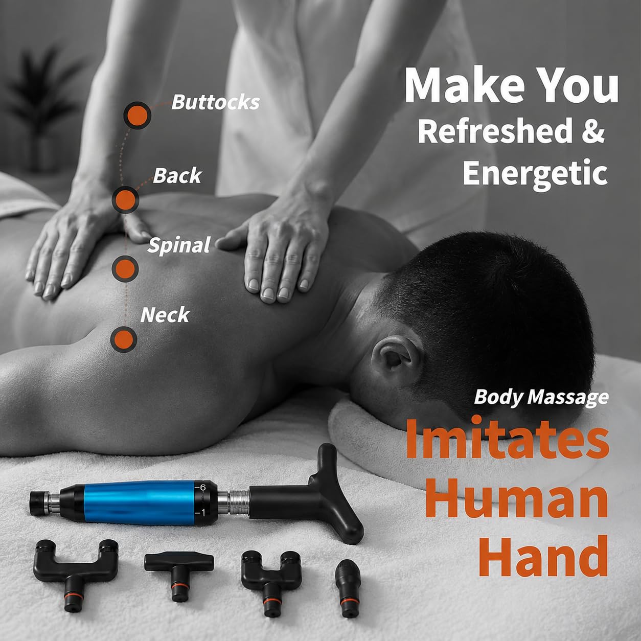 Outil de réglage chiropratique manuel 6 niveaux 50-300 N