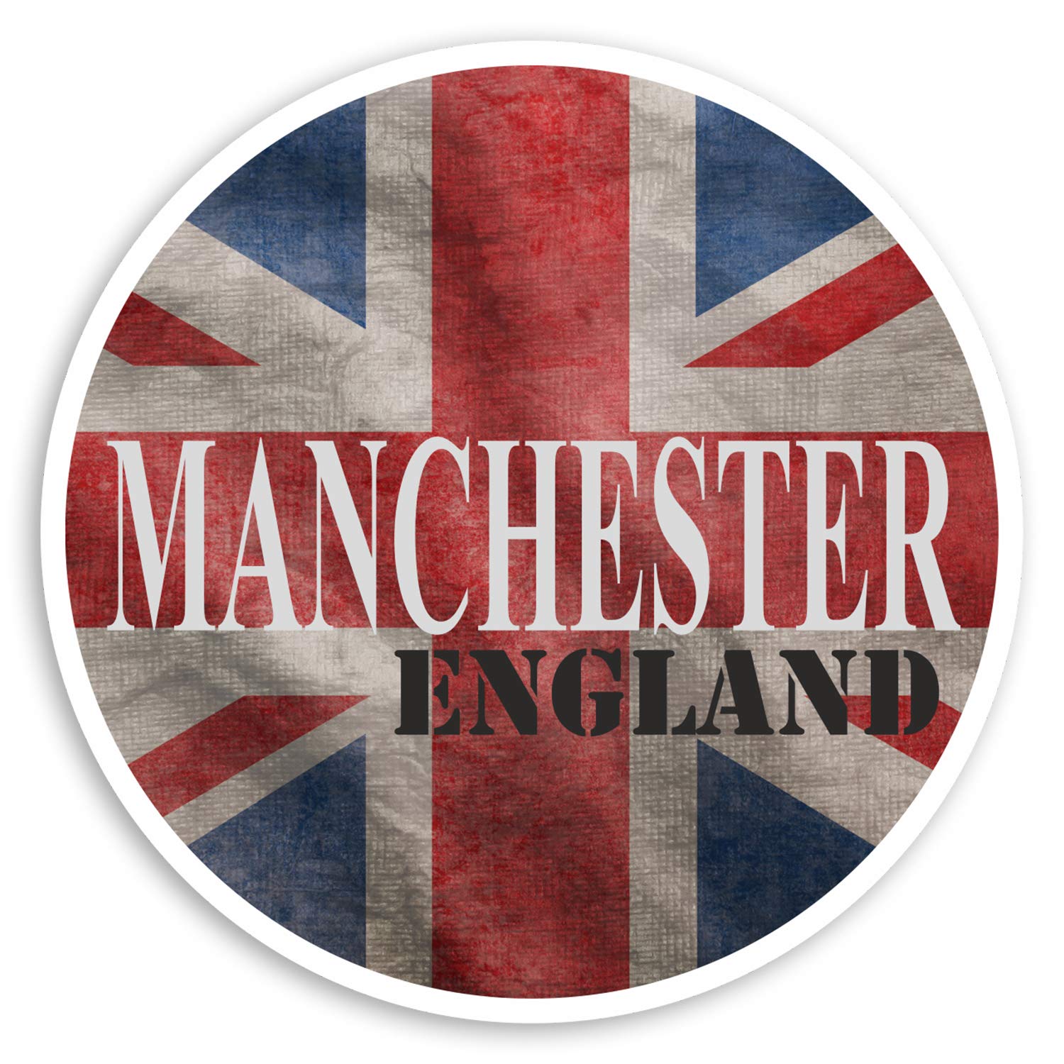 Destination Vinyl Ltd Multi 2 X 10Cm Manchester England Vinyl Stickers Gb Flag Travel Luggage Sticker #30690 (10Cm Wide)
