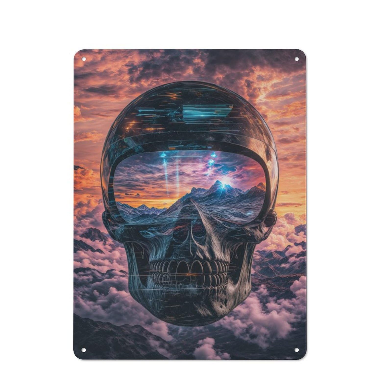 Junmoney Galactic Reflection Rustic Tin Sign 40X30cm Featuring For Garage Or Workshop, For Updating Garage And Workshop After Moving
